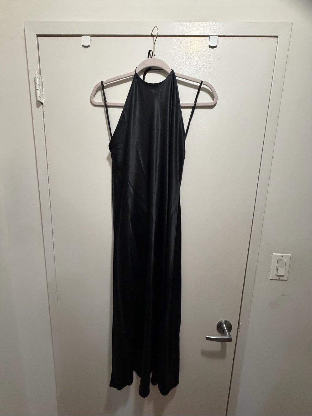 Aritzia Black Halter Slip Dress - Elegant Evening Dress